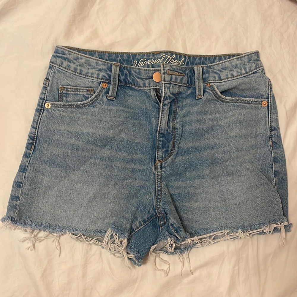 High rise jean shorts